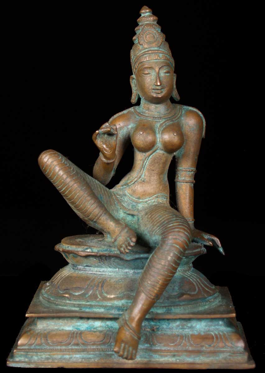Small Bronze Bogashakti Statue 6.5"