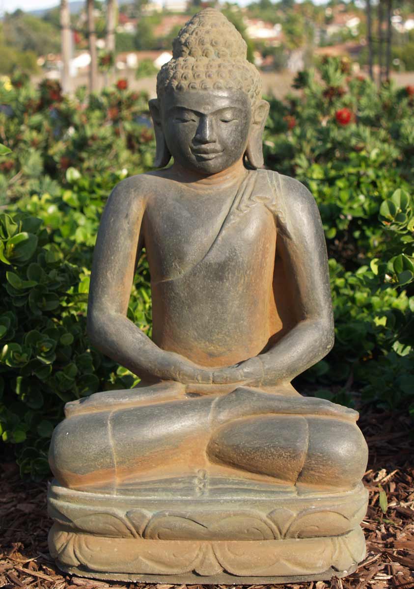 SOLD Lava Stone Buddha Statue 21