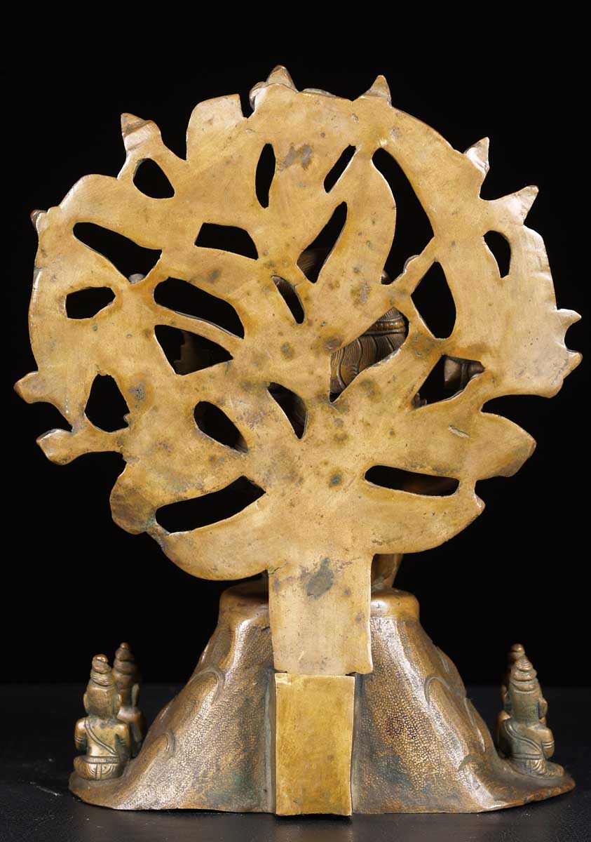 Bronze Dhakshinamurti Shiva Statue 14"