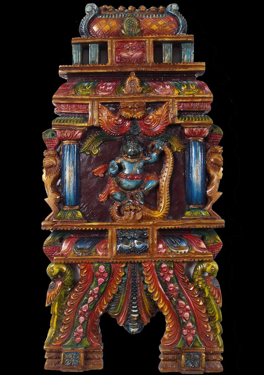Kalinga Blue Krishna Kavadi Panel 24"