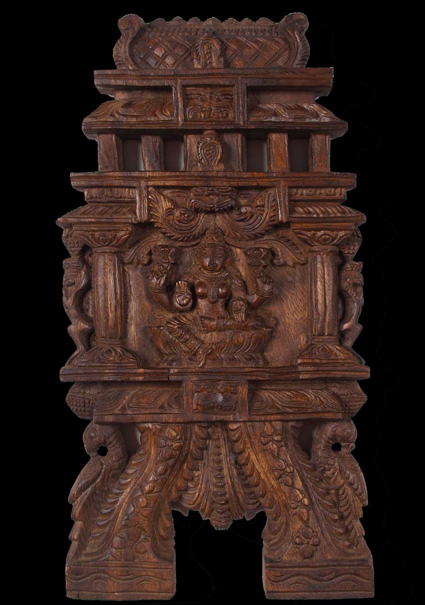 Wood Lakshmi Kavadi Statue 18"