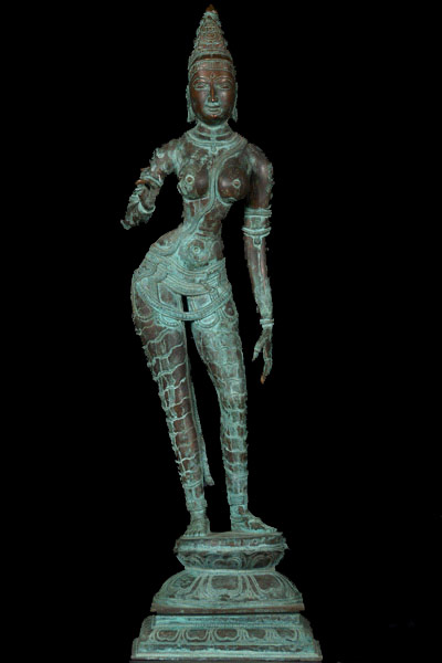 Tanjore Museum Shiva Kami Bronze Statue 24"