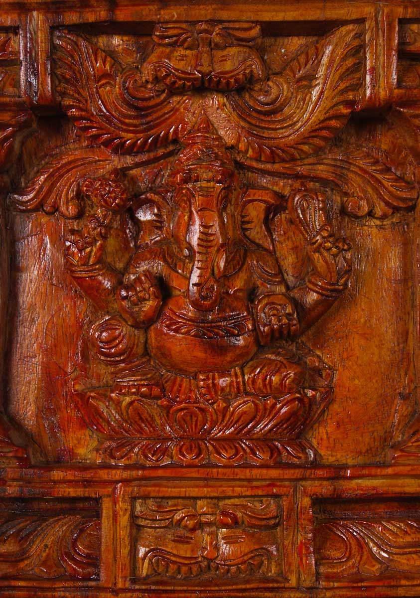 Seated Ganesh Kavadi Statue 18"