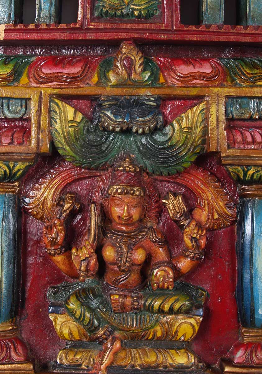 Wood Shakti Kavadi Statue 24"