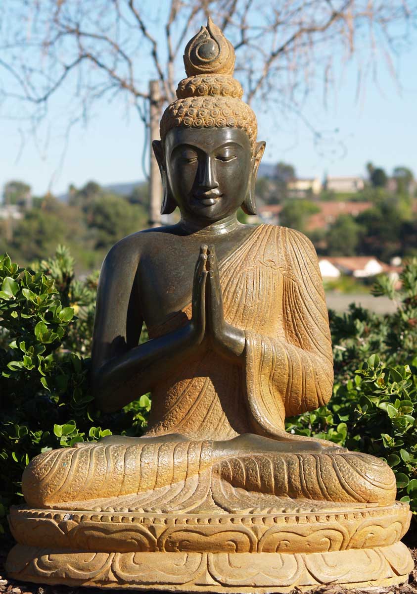 Buddha Statue Wearing Saffron Robes 36"